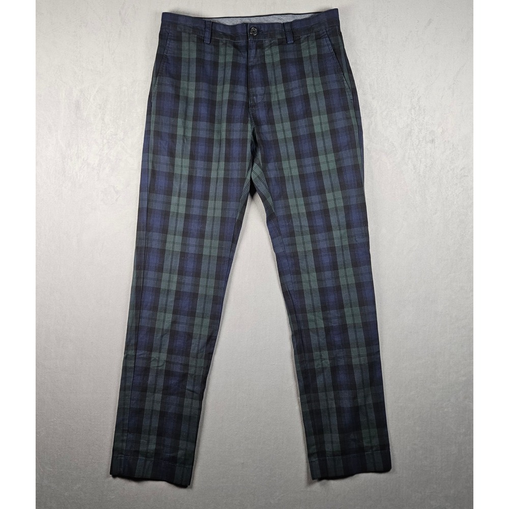 Brooks Brothers Pants Mens 32x30 Tartan Plaid Straight Leg Cotton Chinos